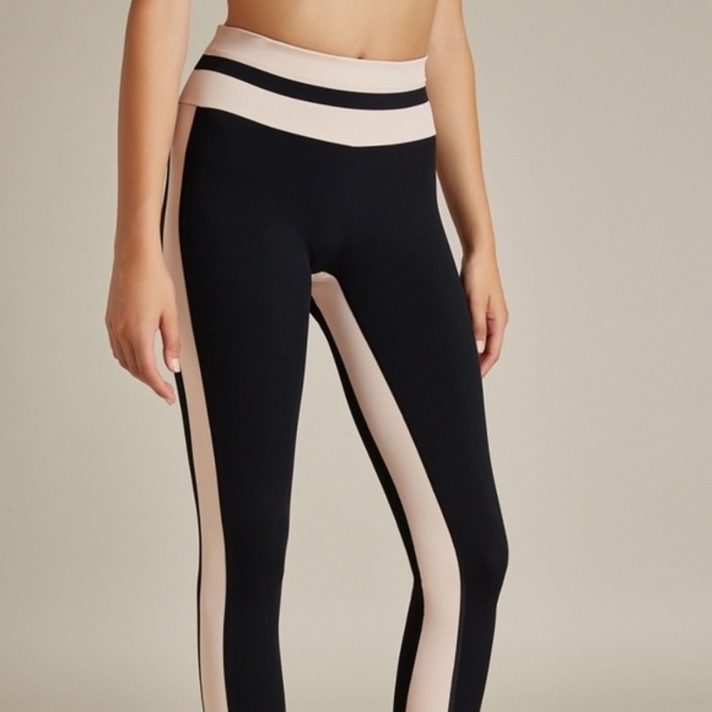 VAARA Flo Tuxedo Leggings in Black, White, and Tan - Picture 6 of 11